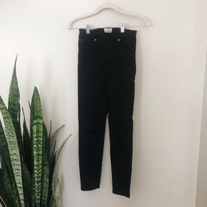 J. Crew Toothpick High Rise 10” Black Jeans